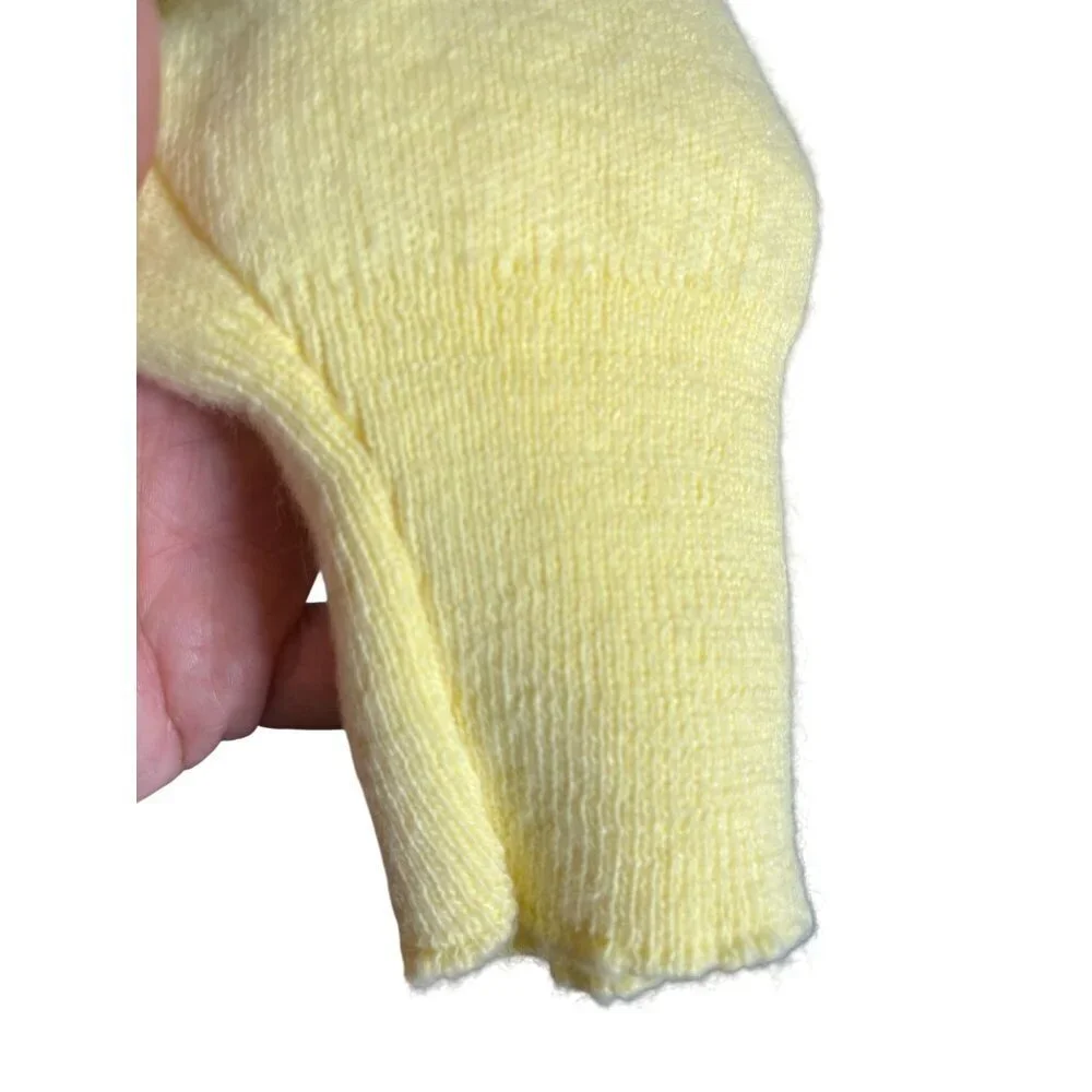 Retro Knit‎ Sweater XL Yellow Preppy Old Money Classic Chic Neutral Minimalist